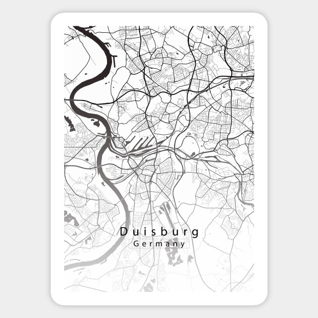 Duisburg Germany City Map Sticker by Robin-Niemczyk